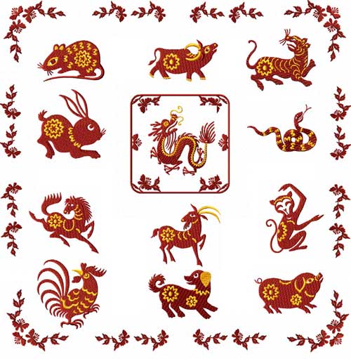 Zodiac Machine Embroidery Designs