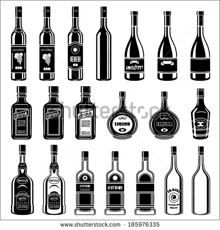 Alcohol Bottle Vector Alcohol Bottle Vector