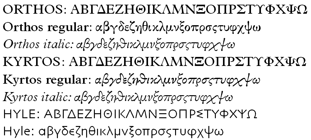 Ancient Greek Fonts Free Download