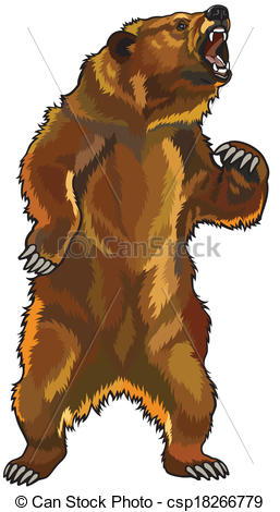 Angry Grizzly Bear Cartoon