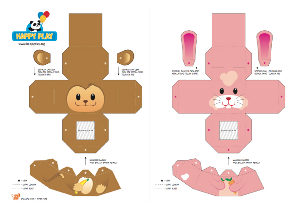 Animal Paper Finger Puppet Templates