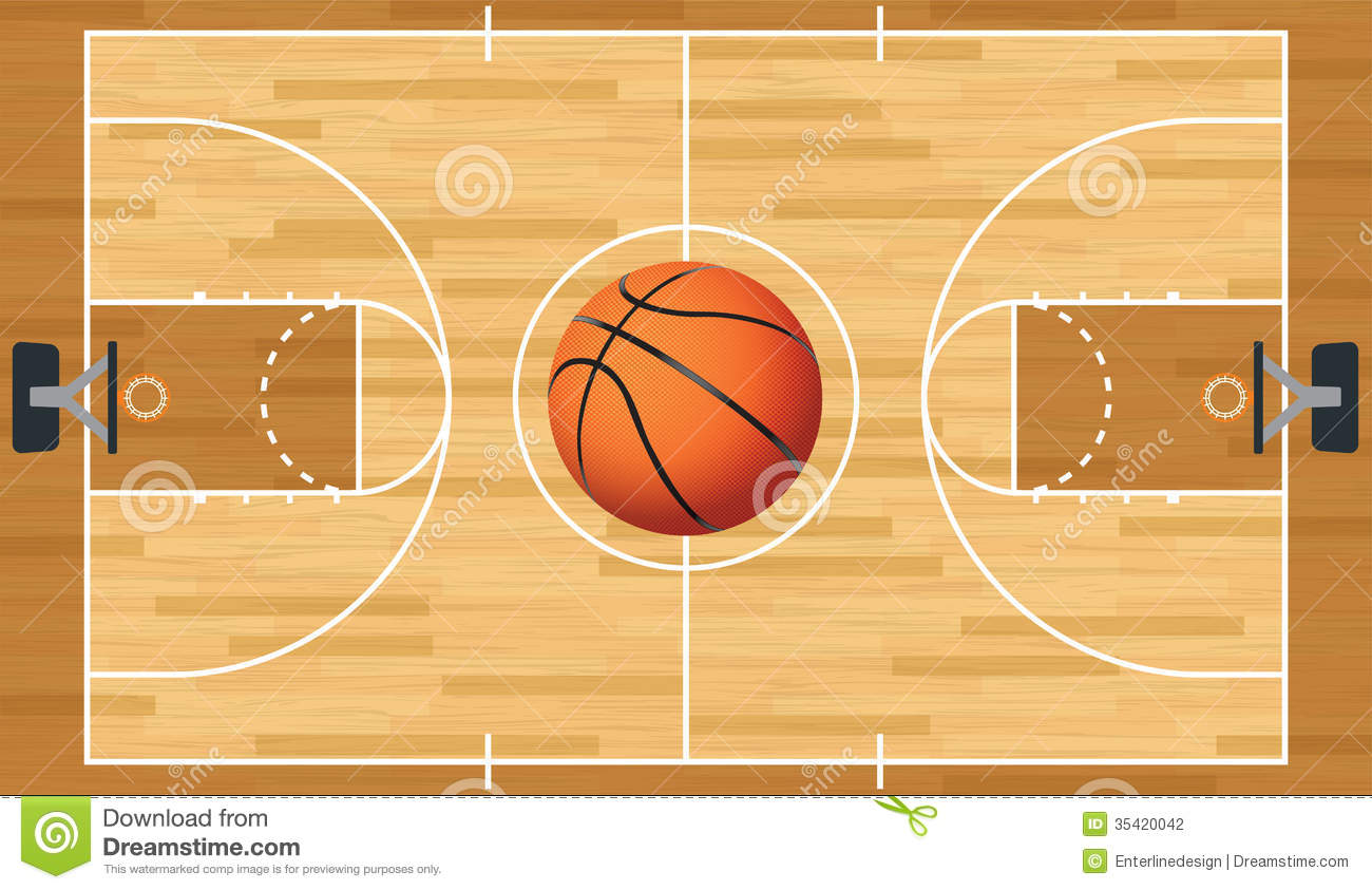 15 Vector Basketball Court Clip Art Images