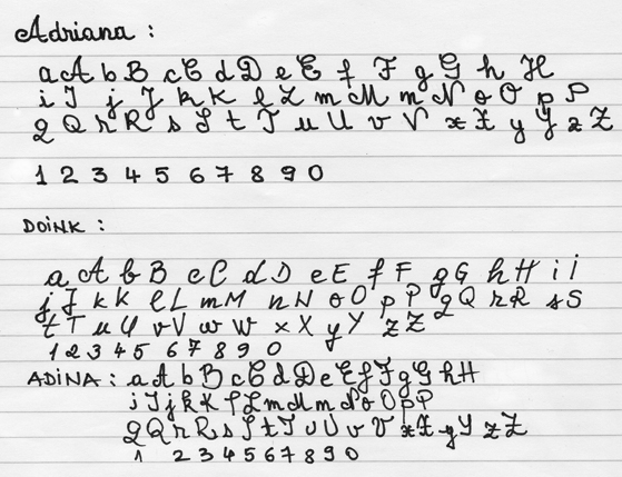 Beautiful Handwriting Alphabet