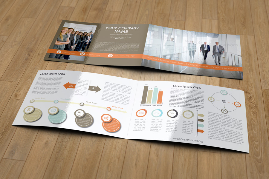 Bi Fold Brochure Mock Up