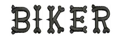 Biker Font Embroidery Design