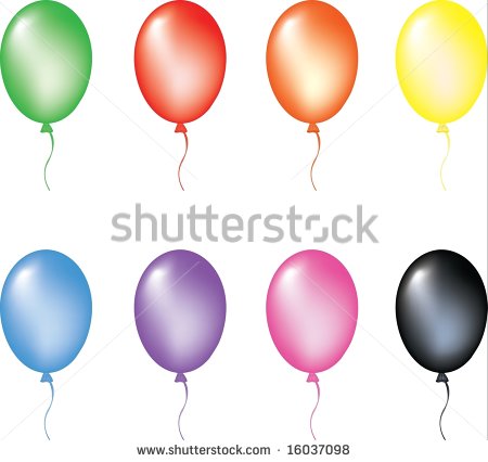 Black and White Picture with Balloons Color