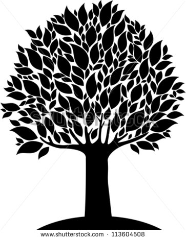 Black and White Tree Logo