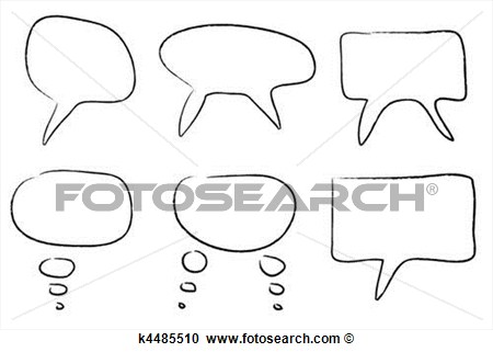 Black and White Vector Balloon Clip Art