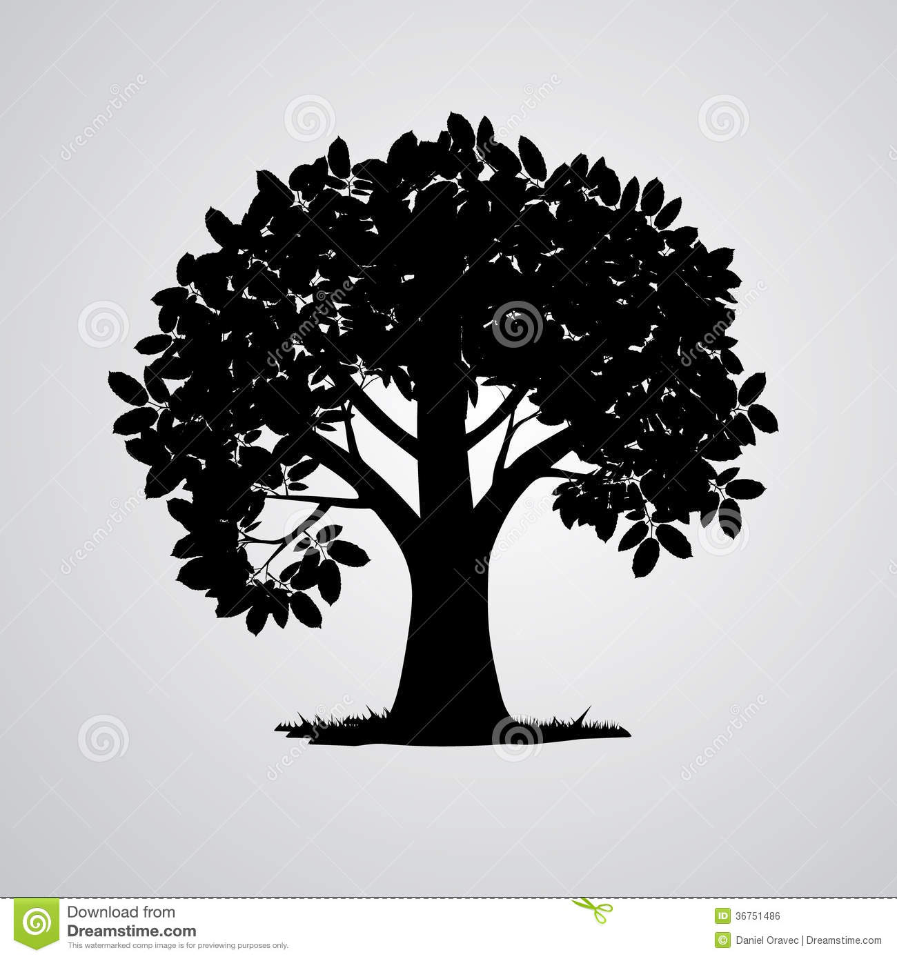 Black Tree Silhouette Vector