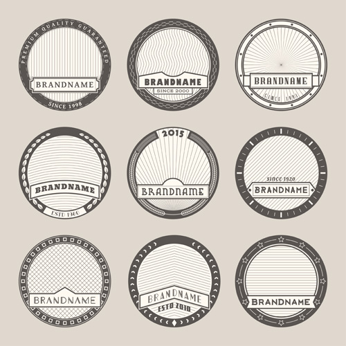 Blank Vintage Labels Vector Free