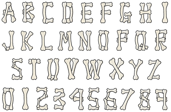 Bone Font Alphabet Letters Bone Font Alphabet Letters