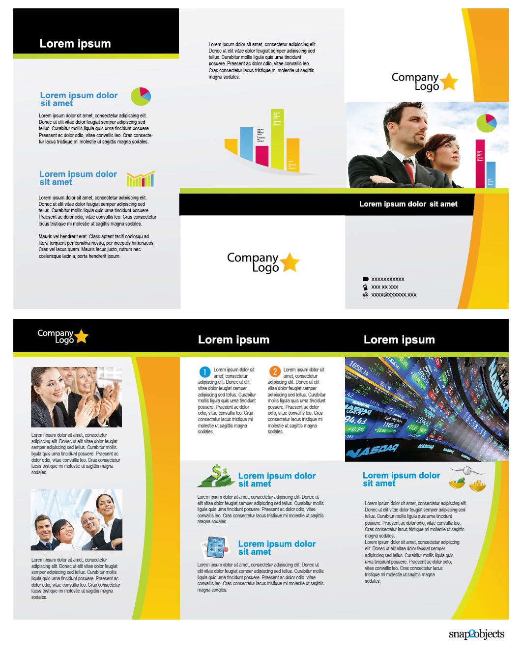 22 Free Vector Brochure Templates Images - Business Brochure For Free Business Flyer Templates For Microsoft Word