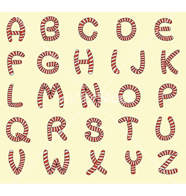 Candy Font Letters Alphabet