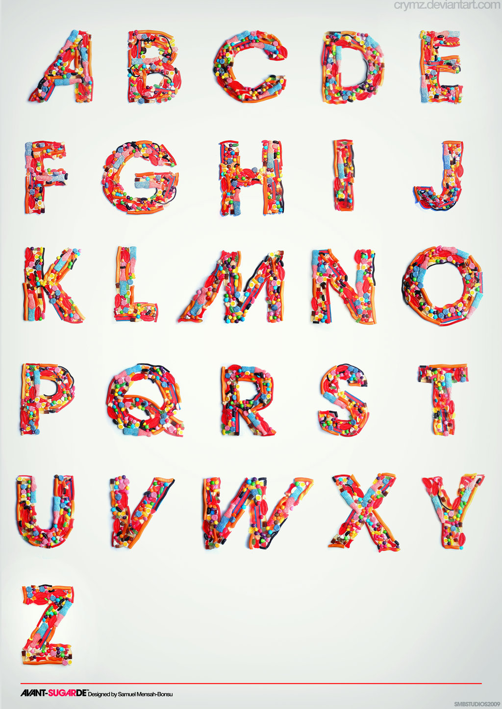 Candy Font Letters Alphabet