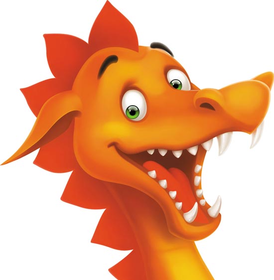 Cartoon Dragon Face