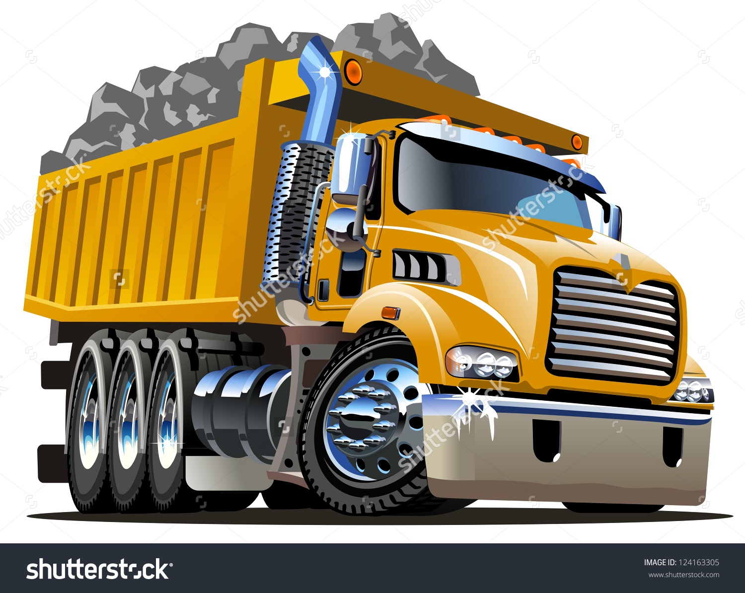 Cartoon Dump Truck Vector