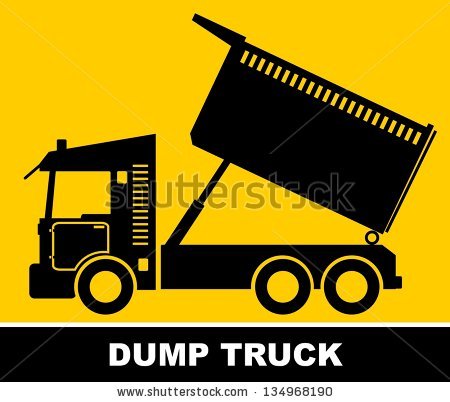 Cartoon Dump Truck Vector