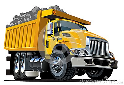 Cartoon Dump Truck Vector