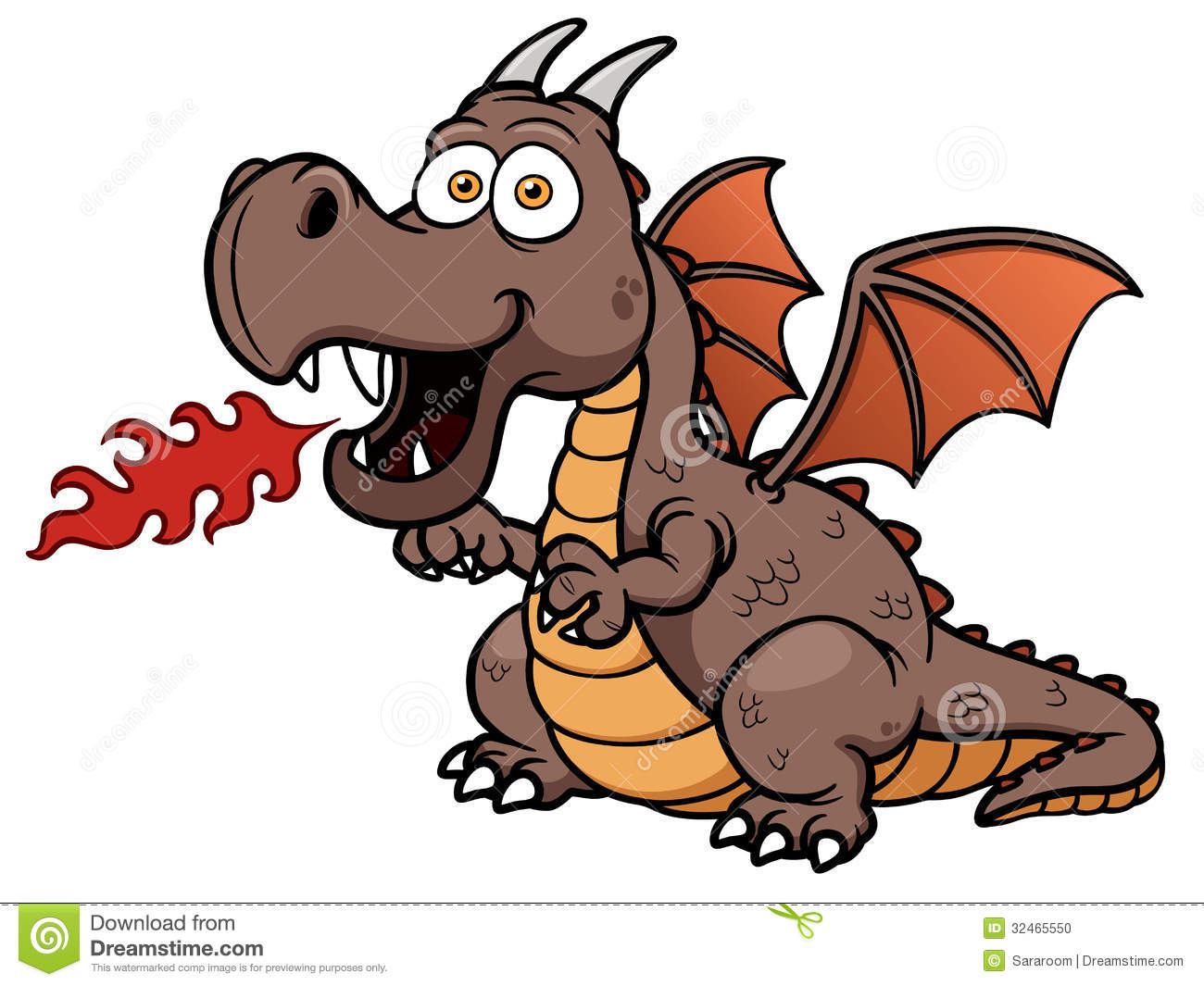 Cartoon Fire Dragon