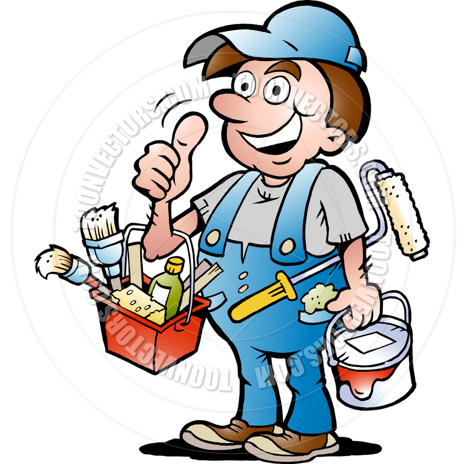 Cartoon Handyman Clip Art