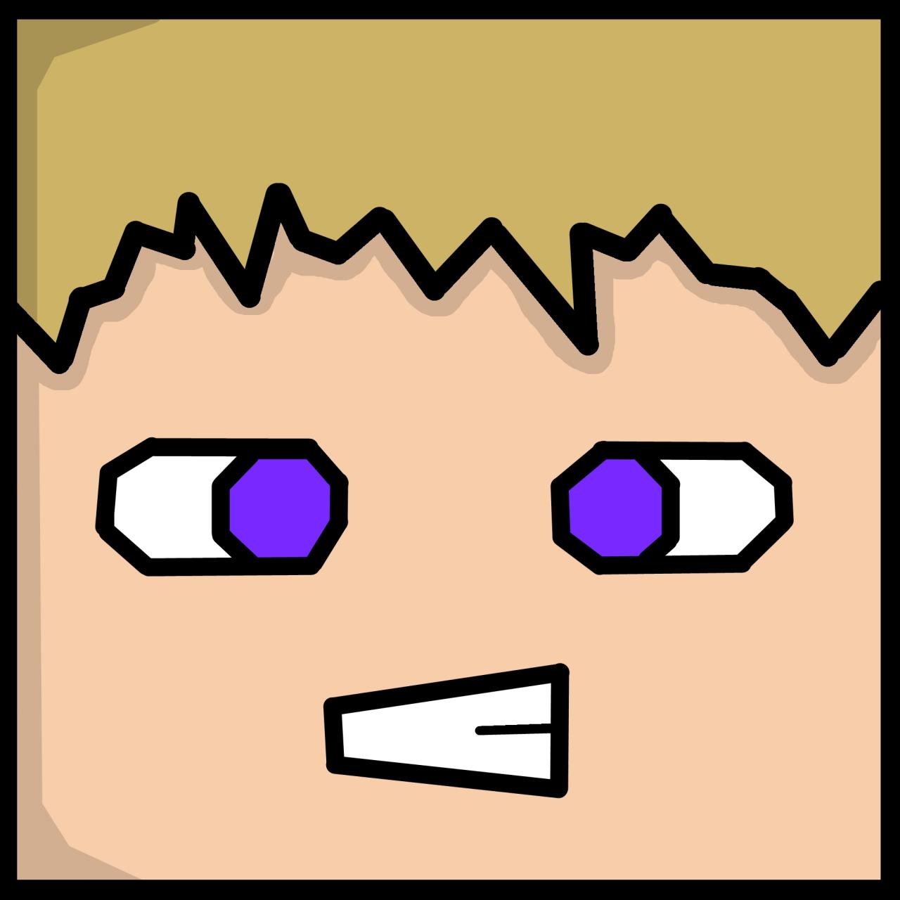 Cartoon Minecraft Face