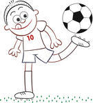 Cartoon Soccer Player Playing