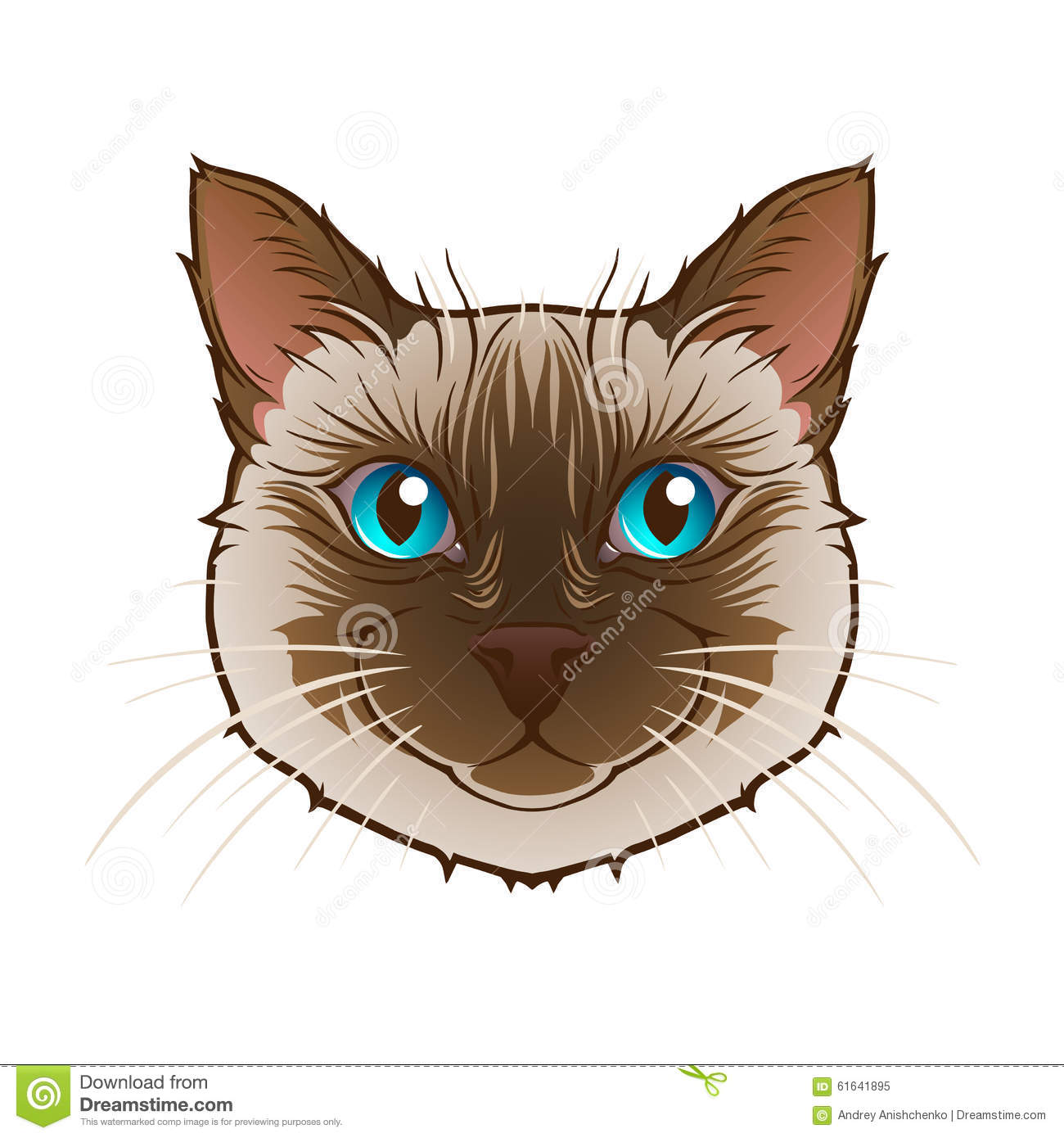 Cat Head Illustration