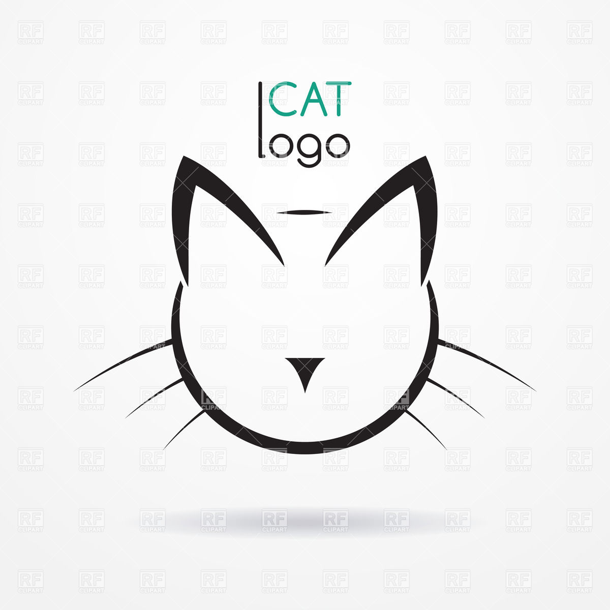 Cat Head Silhouette Clip Art