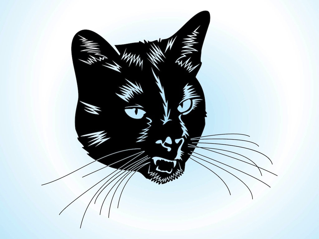 Cat Head Vector Clip Art Cat Head Vector Clip Art