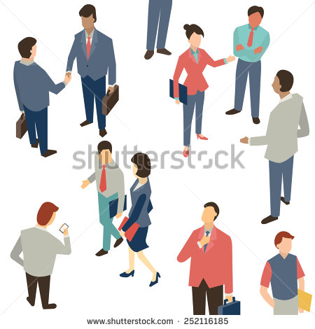 Character of Person Shaking Hands