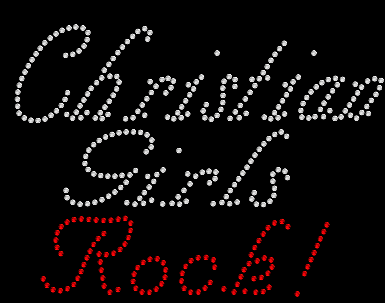 Christian Girls Rock Rhinestone Transfers Christian Girls Rock Rhinestone Transfers
