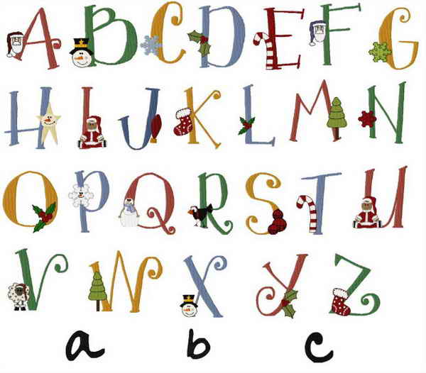 Christmas Alphabet Letter Z