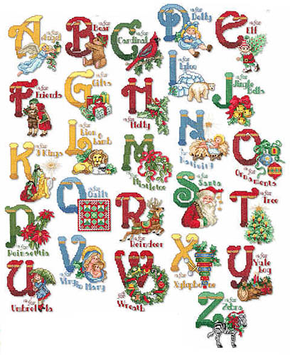 16 Christmas Alphabet Fonts Images