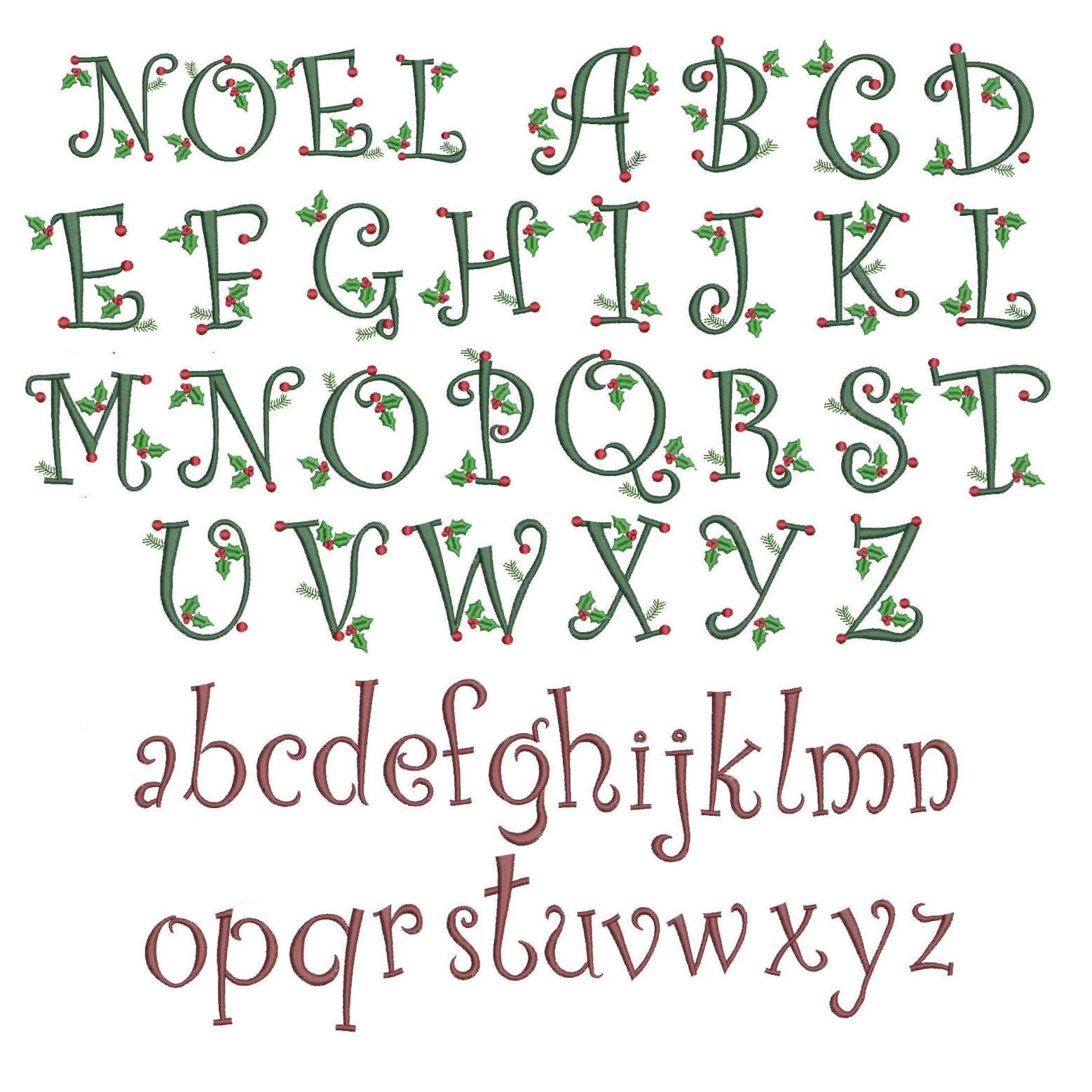 Christmas Alphabet Letters Fonts