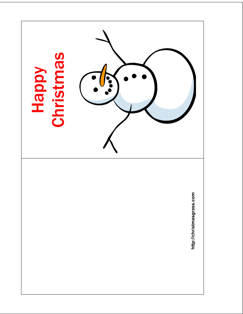 Christmas Card Templates Printable