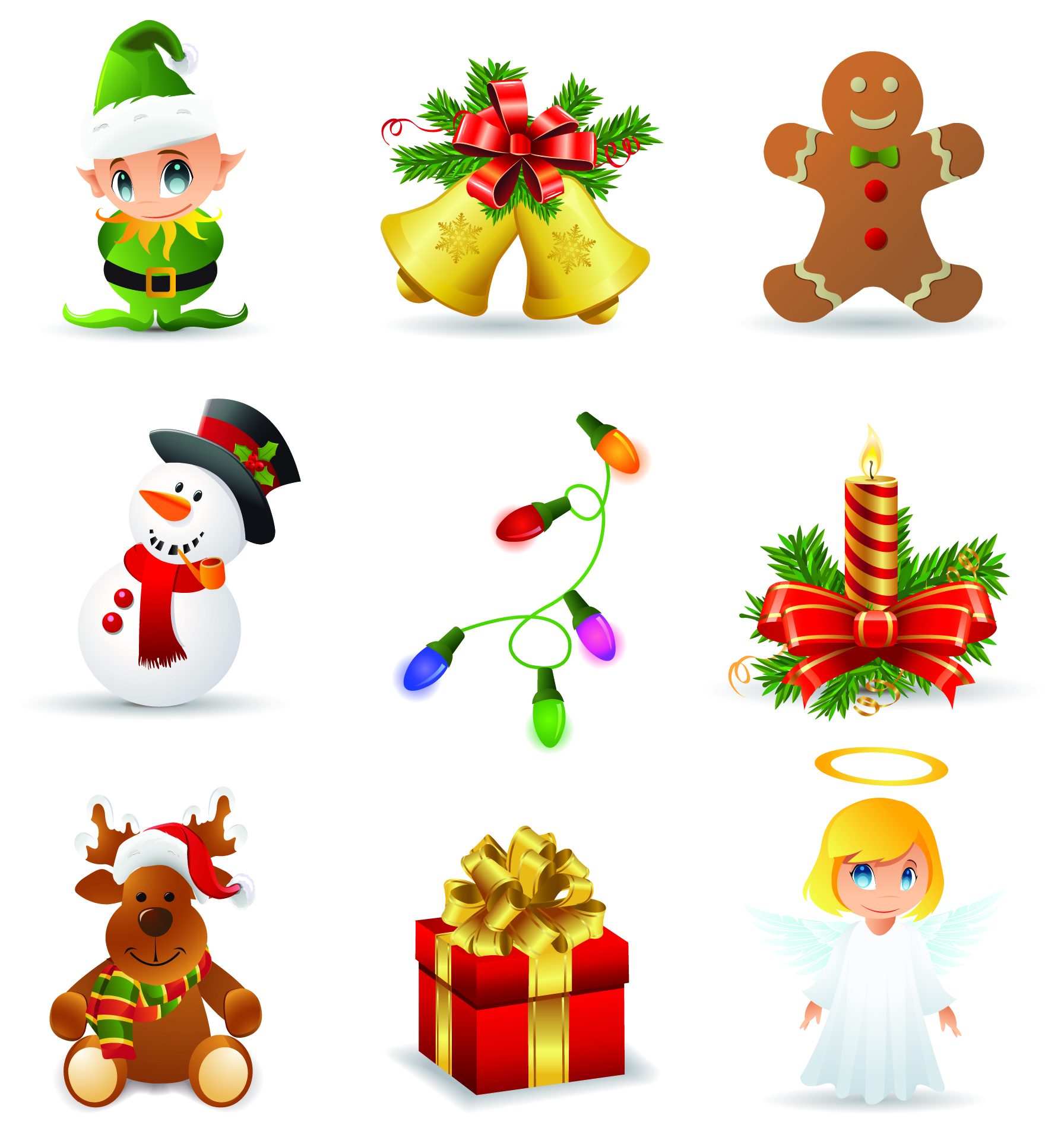 Christmas Icons Clip Art