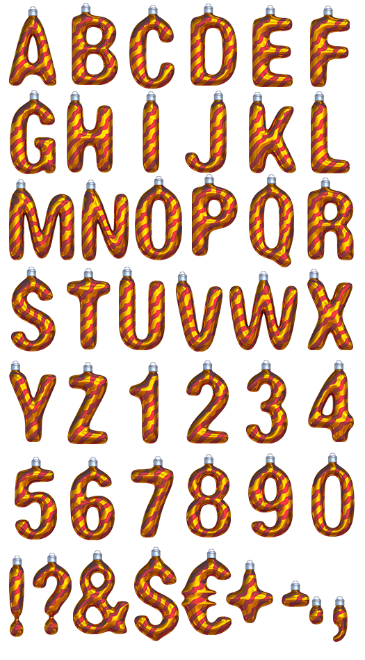 Christmas Lettering Font Alphabet