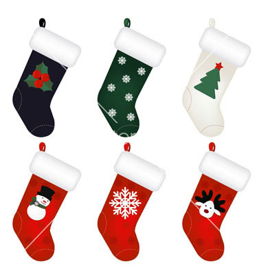 Christmas Stockings Clip Art Vector