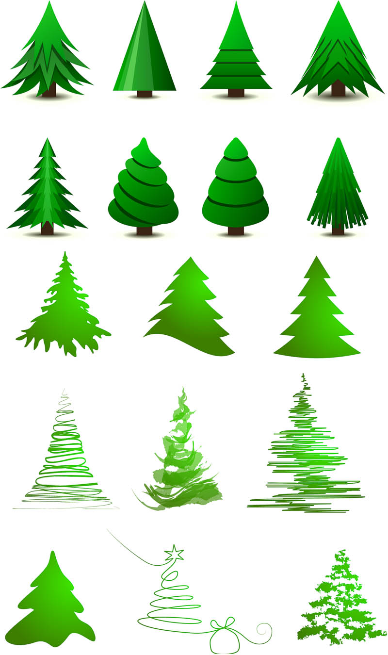 Christmas Tree Vector Art Free