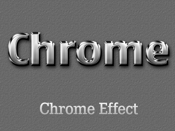 Chrome Text Effect Photoshop