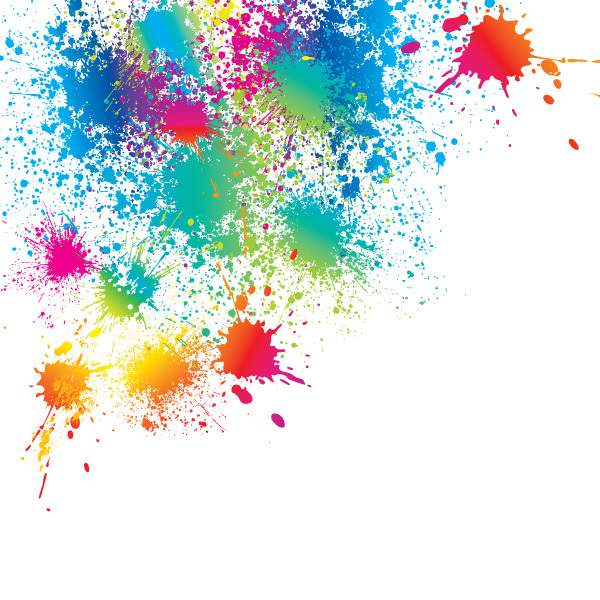 Color Ink Splatter Vector