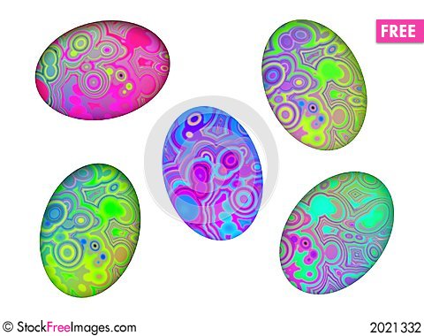 Colorful Easter Eggs Clip Art