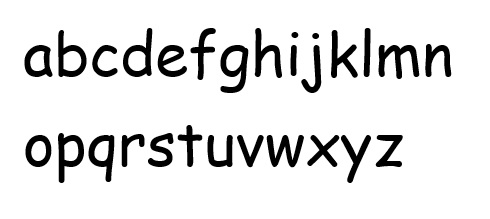 Comic Sans Font in Alphabet Letters