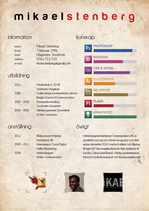 Creative Resume Design Creative Resume Design