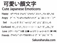 Cute Japanese Text Emoticons