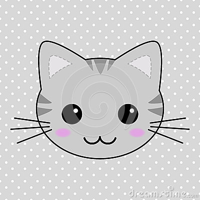 Cute Kawaii Cartoon Cat Heads