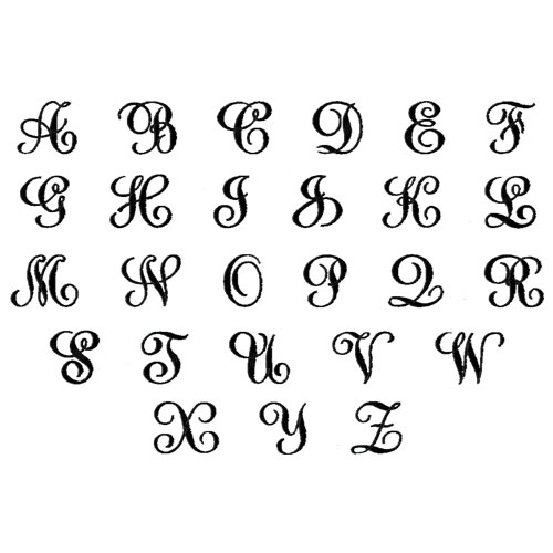 Different Letter Styles Drawing