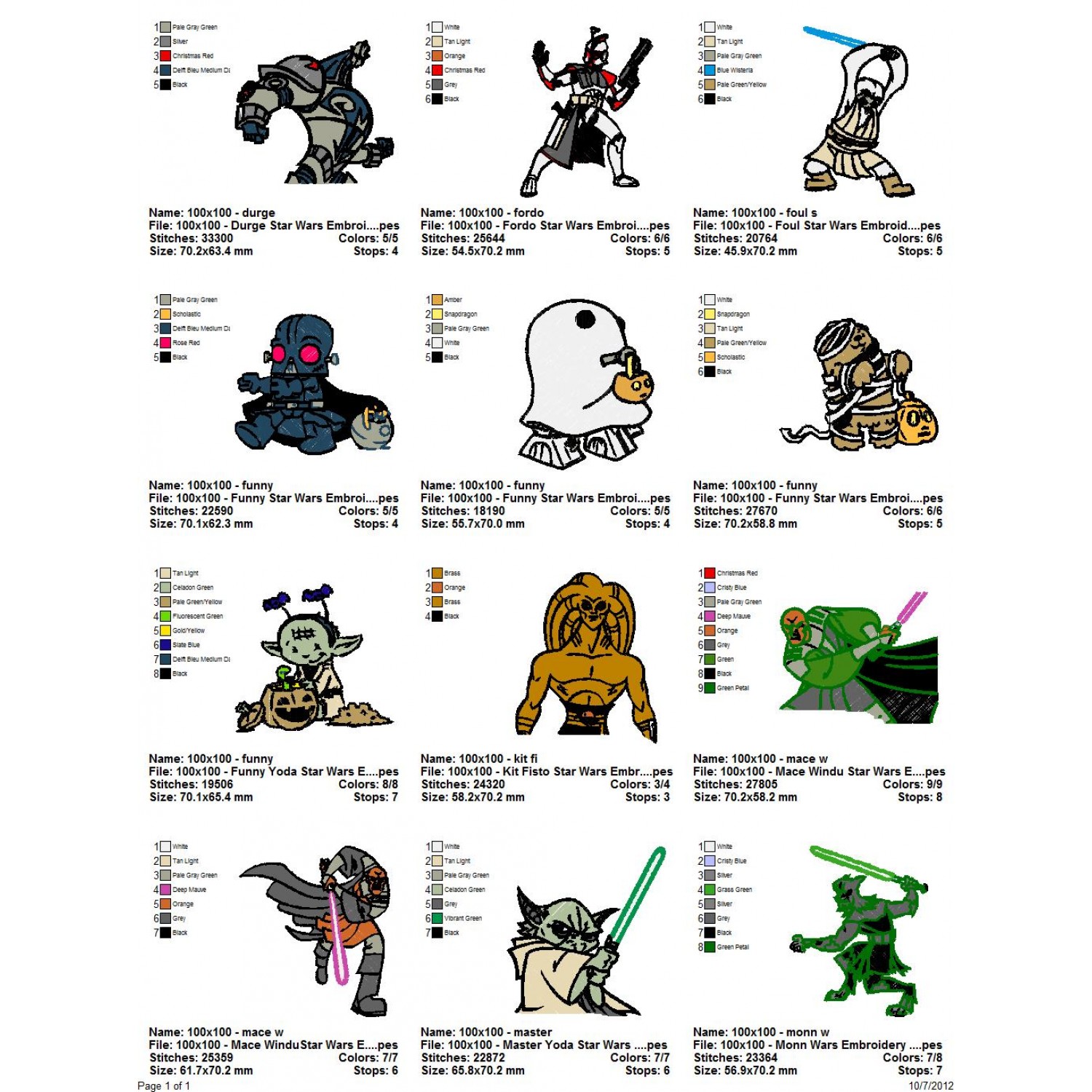 Disney Star Wars Embroidery Designs Disney Star Wars Embroidery Designs
