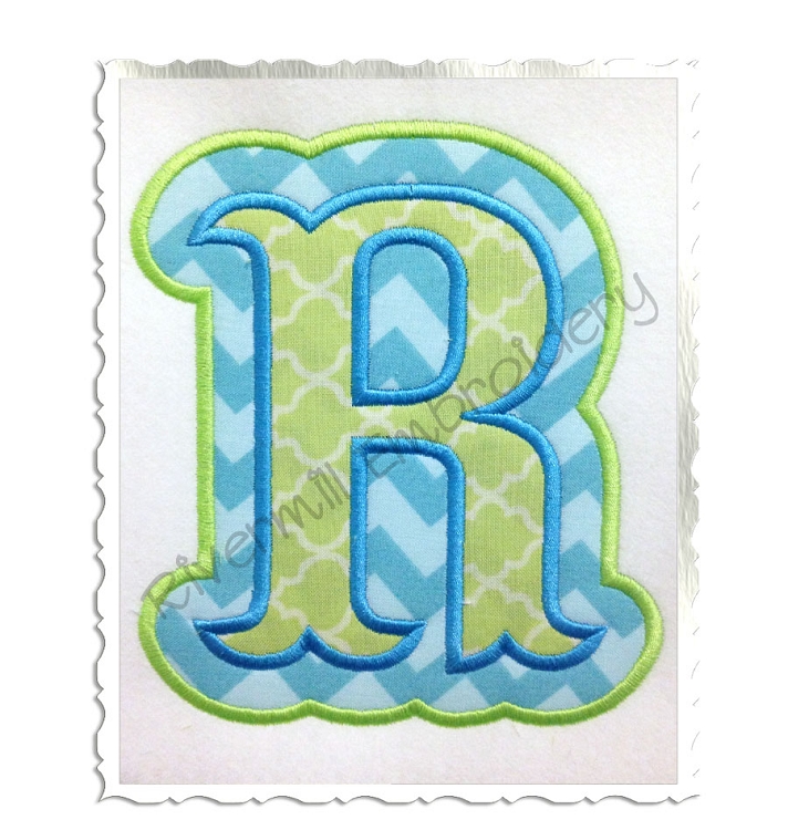 Double Applique Machine Embroidery Fonts