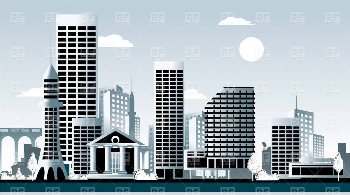 Downtown Buildings Clip Art